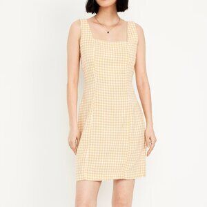 Old Navy Square-Neck Linen-Blend Mini Dress Size Tall L